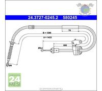 Cavo filo freno a mano ATE Posteriore Sx Sinistro per MINI #cj