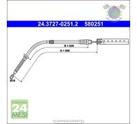 Cavo filo freno a mano ATE Posteriore Sx Sinistro per MINI #cl