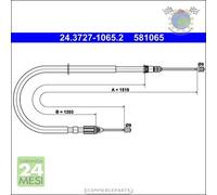 Cavo filo freno a mano ATE Posteriore Sx Sinistro per RENAULT Megane MEGANE