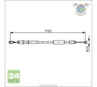 Cavo filo freno a mano Bosch Posteriore Dx Destro per MERCEDES VIANO CDI 3.7 3.