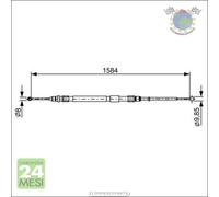 Cavo filo freno a mano Bosch Posteriore per BMW 4 F33 F83 440 435 430 428 425 4