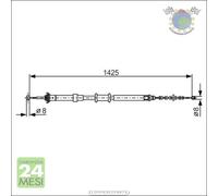 Cavo filo freno a mano Bosch Posteriore Sx Sinistro per FIAT PANDA 500