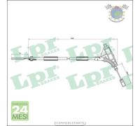 Cavo filo freno a mano LPR Anteriore per PEUGEOT 406