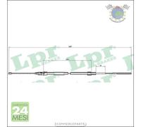 Cavo filo freno a mano LPR Anteriore per VW POLO 86C 80 86CF