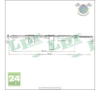 Cavo filo freno a mano LPR Dx Destro per SUZUKI SAMURAI #84