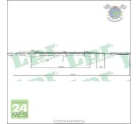 Cavo filo freno a mano LPR per VW GOLF III IV VENTO