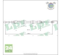 Cavo filo freno a mano LPR Posteriore Dx Destro per CITROEN C8 FIAT ULYSSE LANC