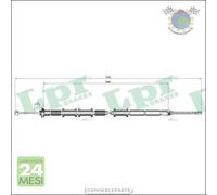 Cavo filo freno a mano LPR Posteriore Dx Destro per FIAT DOBLO #99