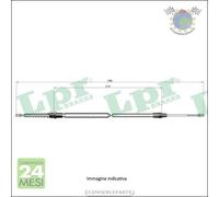 Cavo filo freno a mano LPR Posteriore Dx Destro per SUZUKI SWIFT