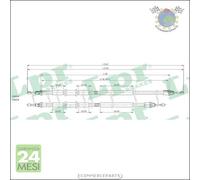 Cavo filo freno a mano LPR Posteriore per FORD FUSION FIESTA MAZDA 2