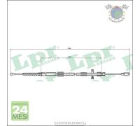 Cavo filo freno a mano LPR Posteriore Sx Sinistro per AUDI A4 SEAT EXEO