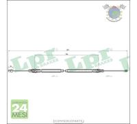 Cavo filo freno a mano LPR Posteriore Sx Sinistro per CITROEN C4 I