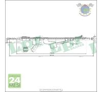 Cavo filo freno a mano LPR Posteriore Sx Sinistro per OPEL AGILA bdw