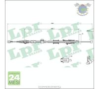 Cavo filo freno a mano LPR Posteriore Sx Sinistro per VOLVO V40 S40