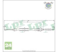 Cavo filo freno a mano LPR Sx Sinistro per CITROEN XM