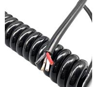 cavo flessibile Cavo a spirale a molla a 4 nuclei da 1,5 mm2 con guaina a spirale elasticizzato 2 metri 10 metri Filo con anima in rame Filo di trazione quadrato da 2,5 mm connettore di estensione(Siz