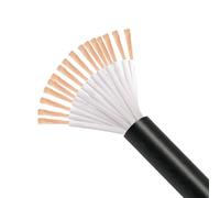 Cavo flessibile conduttore 0,12/0,2/0,3/0,5/0,75/1 mm2 filo elettrico in rame nero filo rivestito morbido cavo di controllo multipolare a 16 conduttori connettore di estensione (dimensioni: 1 metro, c