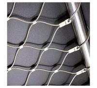 Cavo flessibile in acciaio inossidabile 304, rete di sicurezza ad alta quota, rete di sicurezza per balaustra, rete elastica per pollame (H2 x L7 m/H6,56 x L22,3 m)