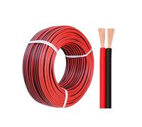 Cavo Flessibile In Rame Puro PVC RVB A 2 Conduttori Rosso E Nero, 0,3-2,5 Mm², For Prolunga Automobilistica, Altoparlante, Striscia LED(30ft,2.5mm²)