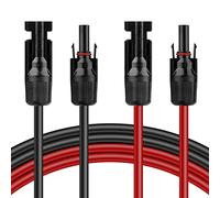 Cavo Fotovoltaico 4mm², Prolunga Cavo Solare 3 m, Cavo Pannello Solare per Pannello Fotovoltaico, Cavo per Pannelli Solari, Impermeabile IP68, 12AWG Cavo Fotovoltaico per Pannelli Fotovoltaici
