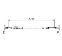 BOSCH 1 987 477 239 Cavo freno a mano