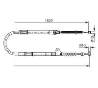 Cavo freno a mano 1 987 477 545 BOSCH per TOYOTA AVENSIS AVENSIS Liftback