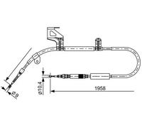 Bosch Cavo freno a mano 1 987 477 603 per Audi A6 C5 Avant posteriore sinistro