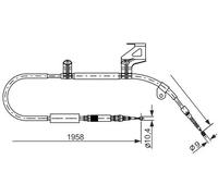 Cavo freno a mano 1 987 477 604 BOSCH per AUDI A6 C5 A6 C5 Avant