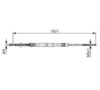 Cavo freno a mano 1 987 477 626 BOSCH per VW SEAT