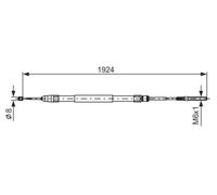 Cavo freno a mano 1 987 477 693 BOSCH per BMW 5 5 Touring