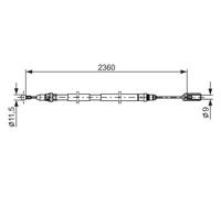 Cavo freno a mano 1 987 477 714 BOSCH per CITROËN FIAT PEUGEOT LANCIA