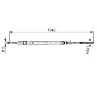 Cavo freno a mano 1 987 477 820 BOSCH per BMW X5
