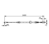 BOSCH 1 987 477 855 Cavo freno a mano