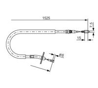 Cavo freno a mano 1 987 477 858 BOSCH per MERCEDES-BENZ VW