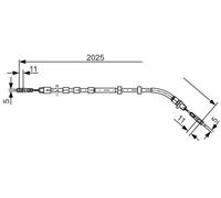 Cavo freno a mano 1 987 477 903 BOSCH per MERCEDES-BENZ CLASSE M