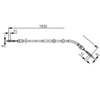 Cavo freno a mano 1 987 477 904 BOSCH per MERCEDES-BENZ CLASSE M