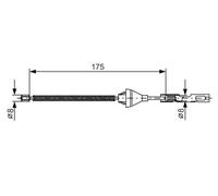Cavo freno a mano 1 987 477 906 BOSCH per FORD MAZDA