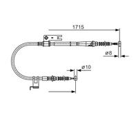 Cavo freno a mano 1 987 477 916 BOSCH per MAZDA 626 V 323 F VI Hatchback