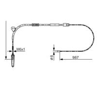 Cavo freno a mano 1 987 477 960 BOSCH per MERCEDES-BENZ CLASSE A