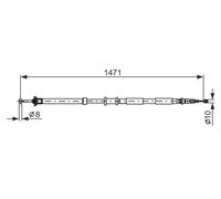 BOSCH 1 987 477 970 Cavo Comando, Freno stazionamento