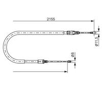 Cavo freno a mano 1 987 477 994 BOSCH per PEUGEOT 407 407 SW 407 Coupé