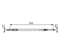 Cavo freno a mano 1 987 482 000 BOSCH per CITROËN C4 PICASSO I MPV / Space wagon
