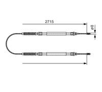 Cavo freno a mano 1 987 482 003 BOSCH per FIAT PEUGEOT CITROËN