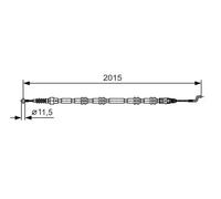 BOSCH 1 987 482 017 Cavo freno a mano