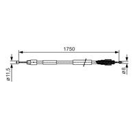 BOSCH 1 987 482 018 Cavo freno a mano