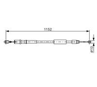 Bosch 1987482025 Cavo di comando del freno