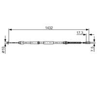 BOSCH 1 987 482 034 Cavo freno a mano