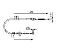 BOSCH 1 987 482 050 Cavo freno a mano