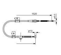Cavo freno a mano 1 987 482 051 BOSCH per NISSAN TERRANO II