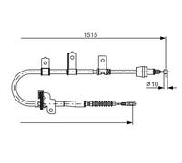 Cavo freno a mano 1 987 482 098 BOSCH per KIA PICANTO I